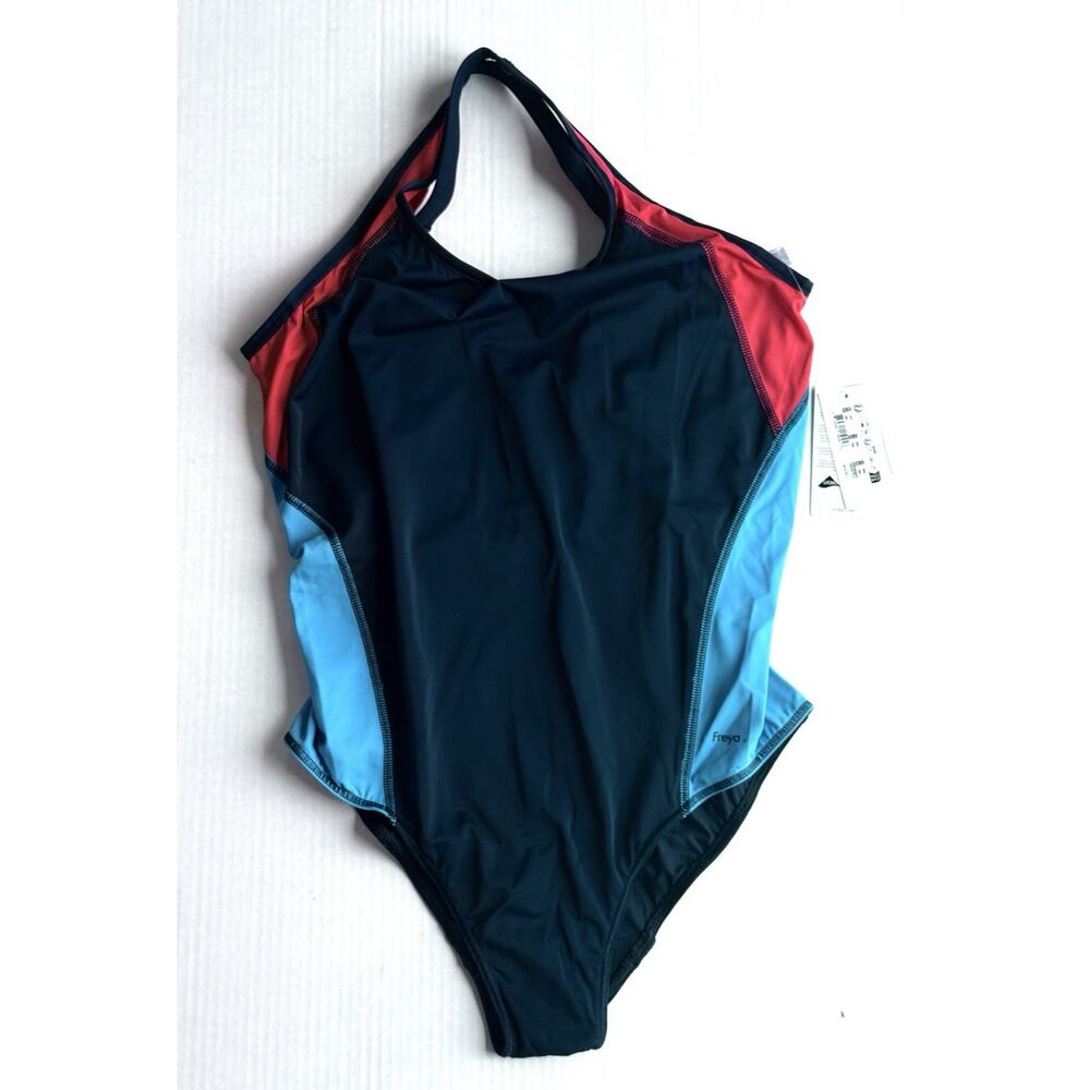 Freya NWT Standard Freestyle Underwire Molded Color Block Swimsuit Size 36K NWT - Picture 16 of 16